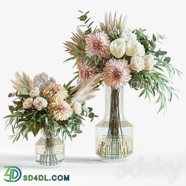 Flower Set 014 Dahlia 3D Models 3DSKY
