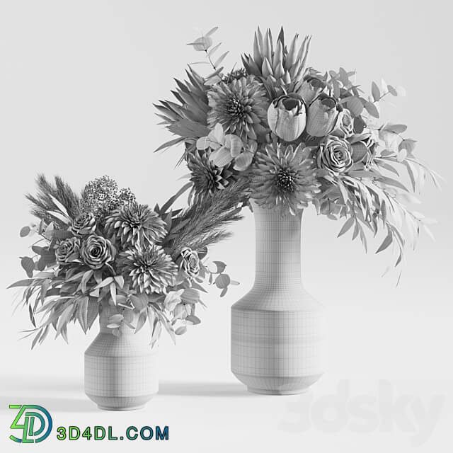 Flower Set 014 Dahlia 3D Models 3DSKY