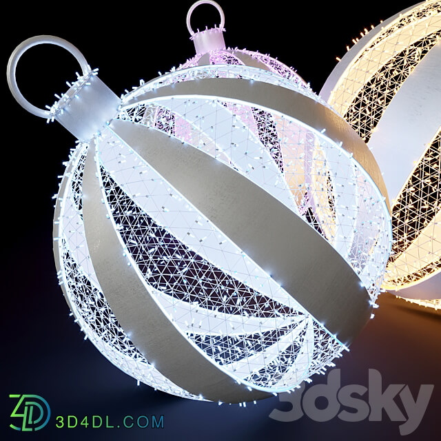 Christmas balls from garlands 3D Models 3DSKY
