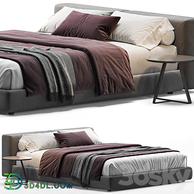 Superoblong Queen Bed By Cappellini Bed 3D Models