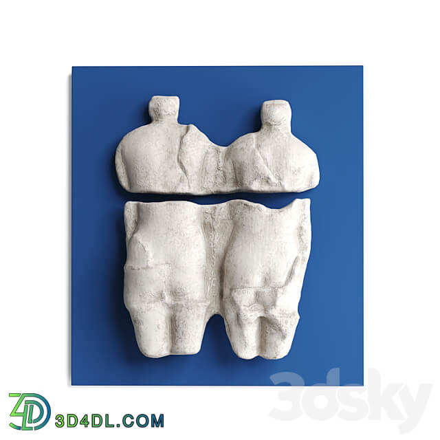 Abstract torso wall panel 3D Models 3DSKY