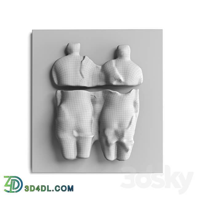 Abstract torso wall panel 3D Models 3DSKY