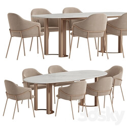 Hudkoff Lord table Stanley chair dining set Table Chair 3D Models 