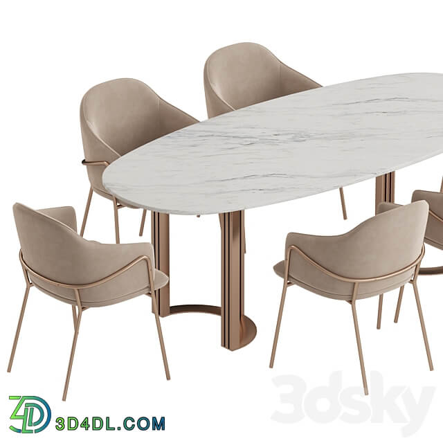Hudkoff Lord table Stanley chair dining set Table Chair 3D Models