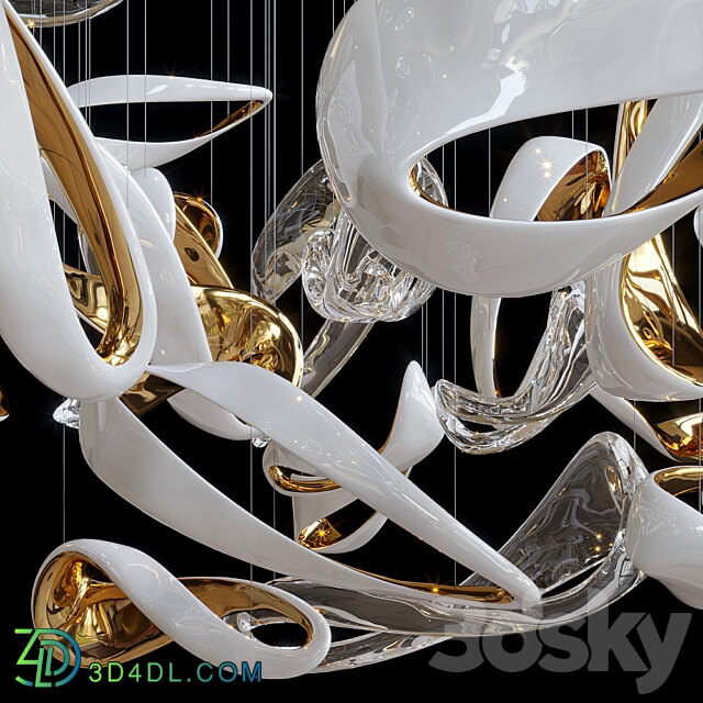 Suspended installation Vargov Design Infinity Pendant light 3D Models