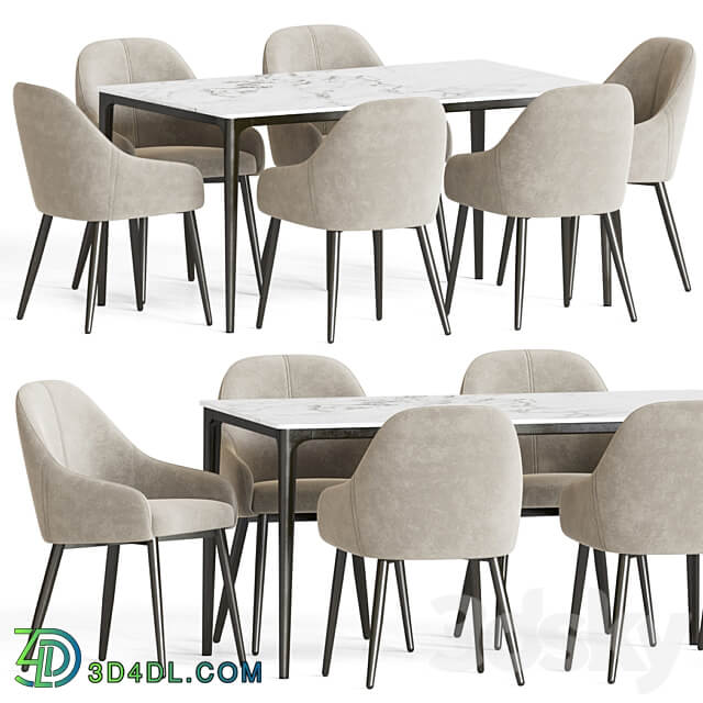 Dining Set 66 Table Chair 3D Models