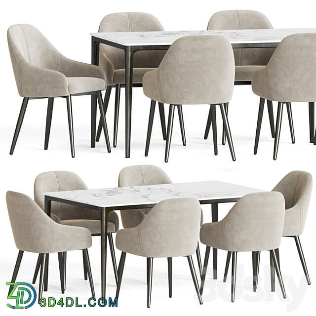 Dining Set 66 Table Chair 3D Models