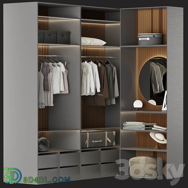 Wardrobe No 04 Wardrobe Display cabinets 3D Models