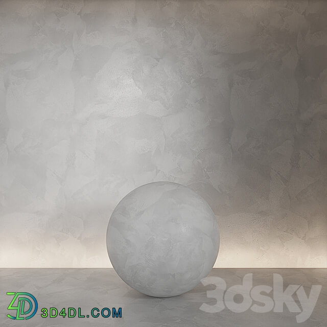 Decorative plaster. Seamless decorative plaster material 2 Stone 3D Models