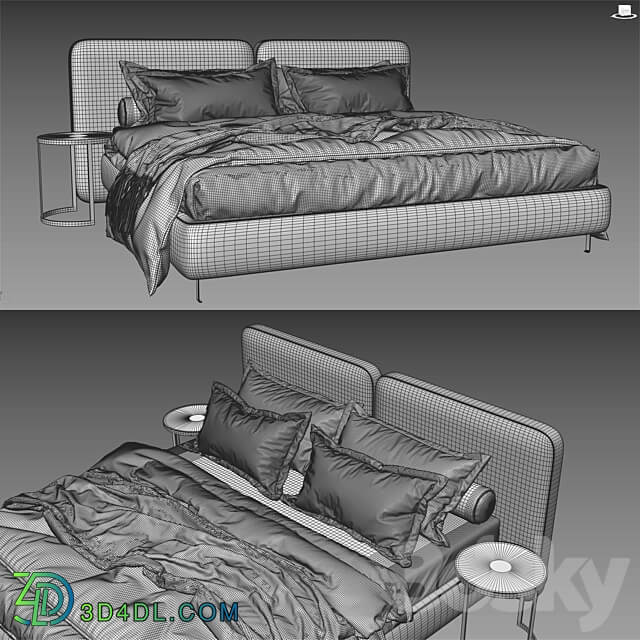 Minotti Tatlin Cover Bed 3D Models
