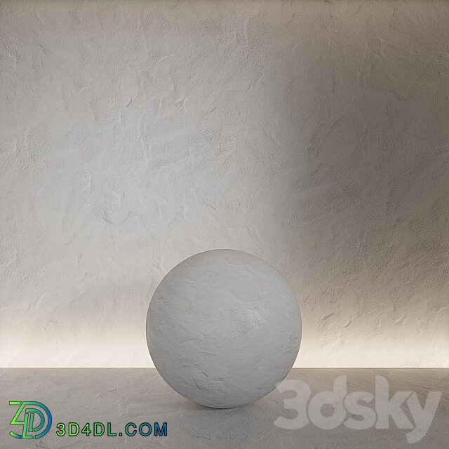 Decorative plaster. Decorative plaster seamless material 3 Stone 3D Models