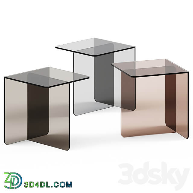 Glass coffee table KUM 3D Models