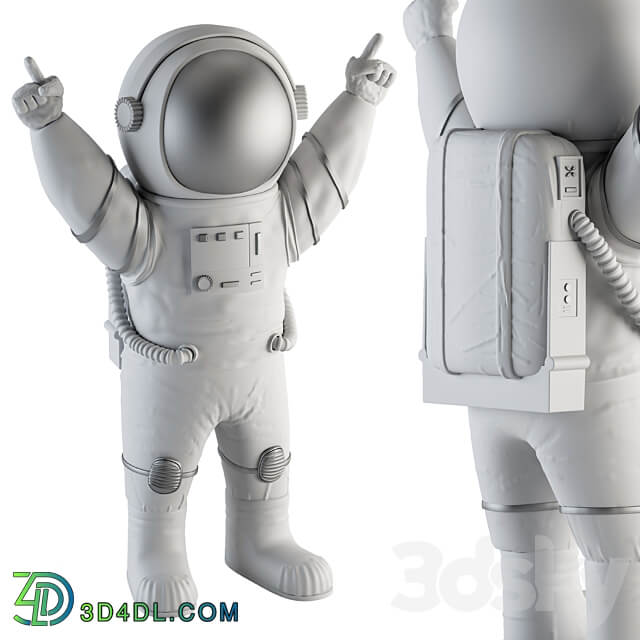 Space man sculpture 3D Models