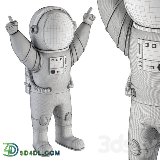 Space man sculpture 3D Models