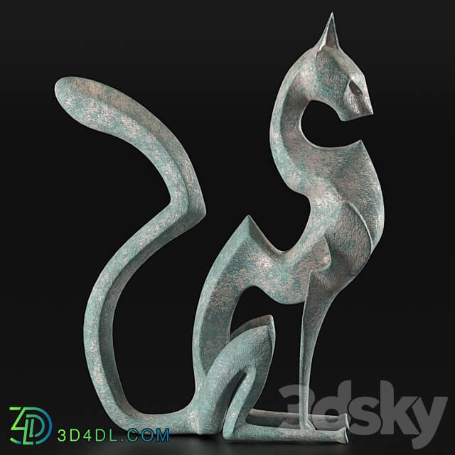 Black cheetah sculpture 3D Models