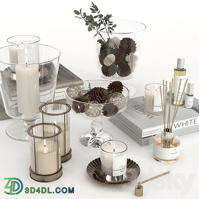 Decorative set 29 coffee table decor set 3D Models