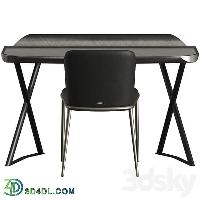 Cattelan Italia Cocoon Leather Desk and Magda Ml Chair 3D Models