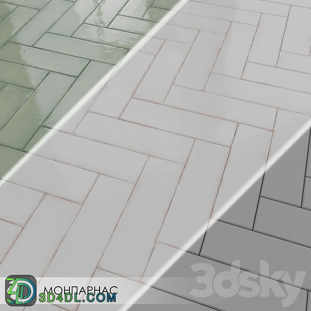 Ceramic Tiles Kerama Marazzi MONPARNACE 3D Models