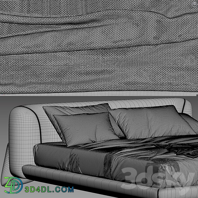 Porada Softbay Bed 3D Models