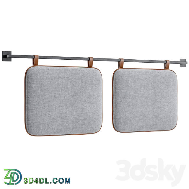 Hanging Pillow Headboard Set 4 3D Models