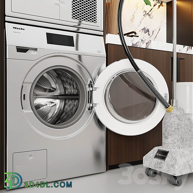 Laundry set Bathroom accessories 3D Models