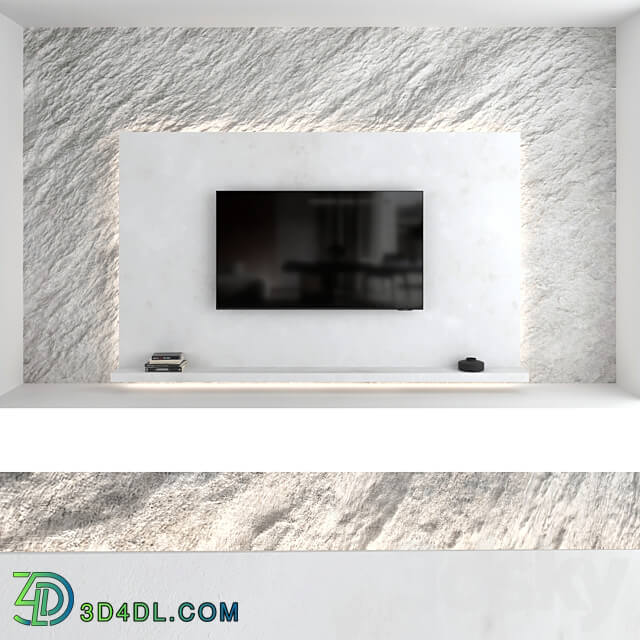 TV wall set 07 3D Models