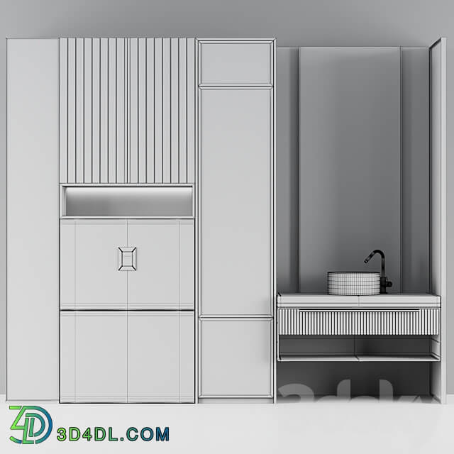 Bathroom console 15 Vray 3D Models