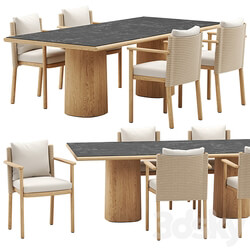 Giro Dining Set Kettal Table Chair 3D Models 