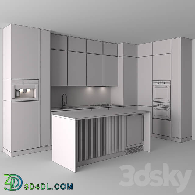 Kitchen Modern 16 Corner Kitchen Kitchen 3D Models