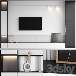 TV wall 03 3D Models 