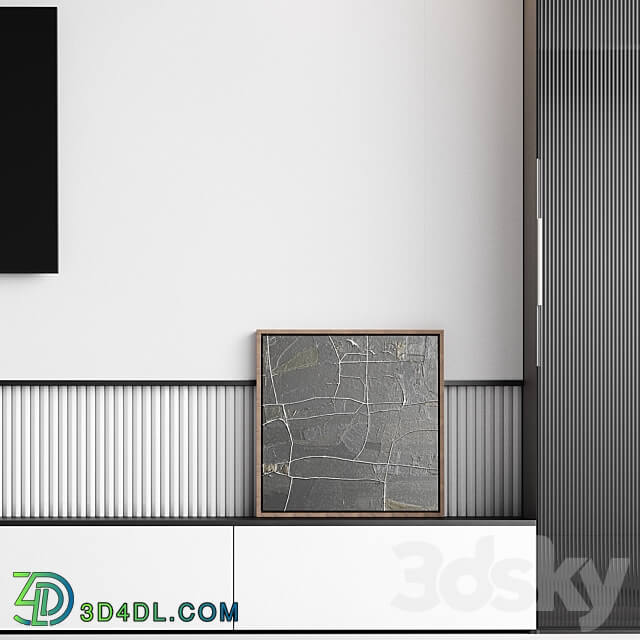 TV wall 03 3D Models