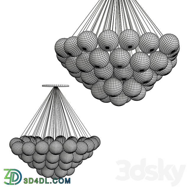 Klou Chandelier Pendant light 3D Models