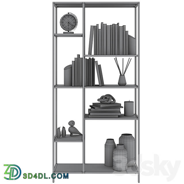 Bookcase Newcastle by Actona 3D Models