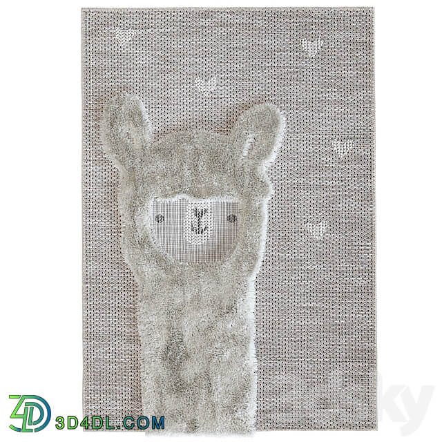 Lovely Llama rug 3D Models