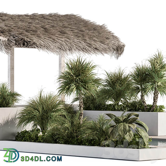 Backyard and Landscape Furniture with Pool 05 Other 3D Models