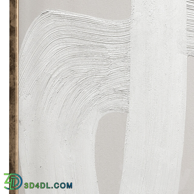 Abstract Textural Plaster Wall Art C 399 3D Models