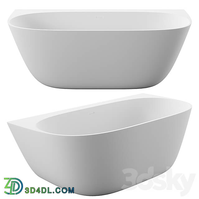 Wall mounted bathtub Salini SOFIA WALL 3D Models