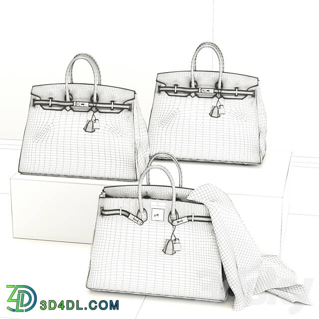 Hermes birkin bag Other decorative objects 3D Models