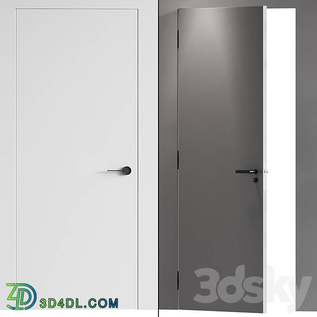 Concealed doors with details 003 3D Models