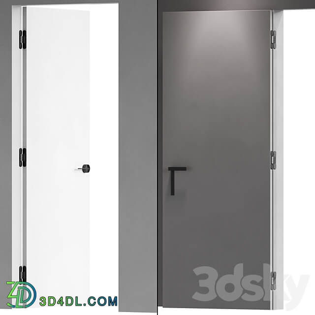 Concealed doors with details 003 3D Models