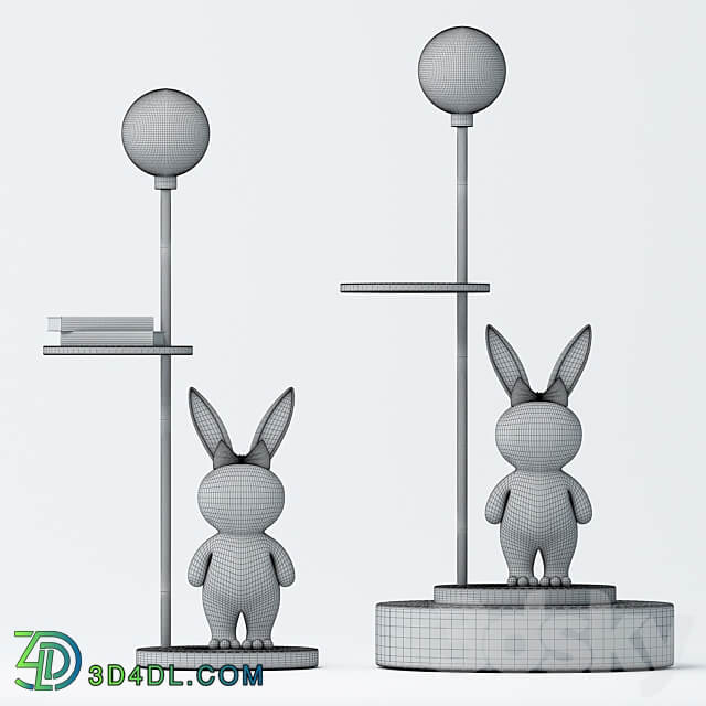 Rabbit Floor Lamp 3D Models