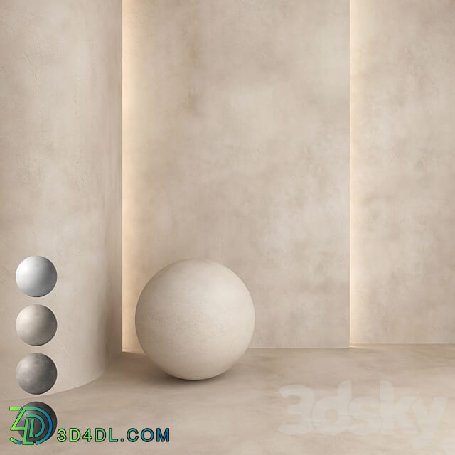 Decorative plaster 30 Stone 3D Models