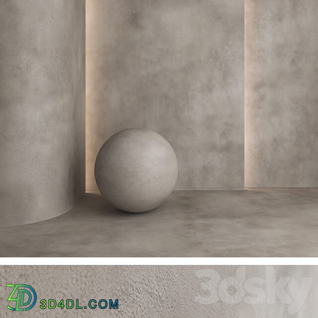 Decorative plaster 30 Stone 3D Models