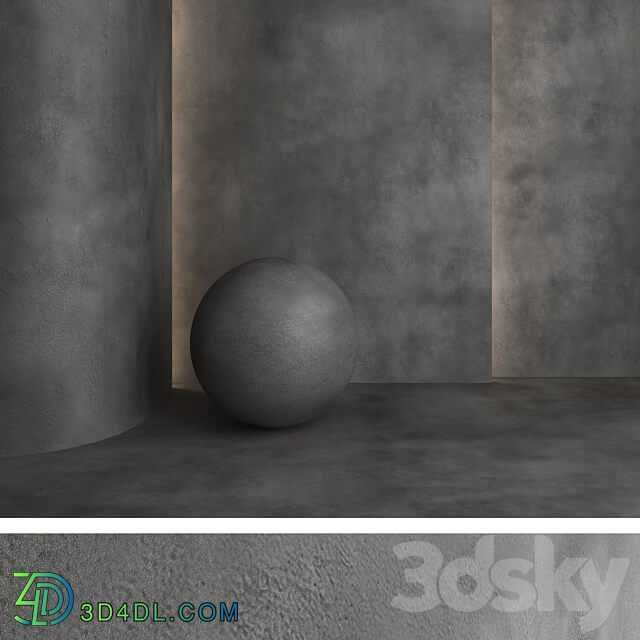 Decorative plaster 30 Stone 3D Models