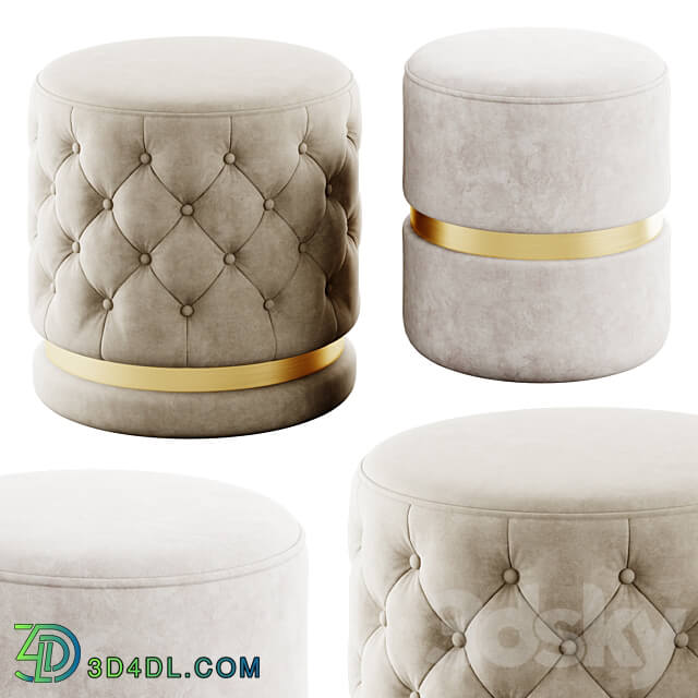 Round ottomans by nspire 3D Models