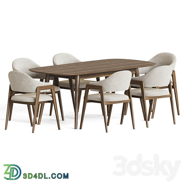 Dining Set 73 Table Chair 3D Models