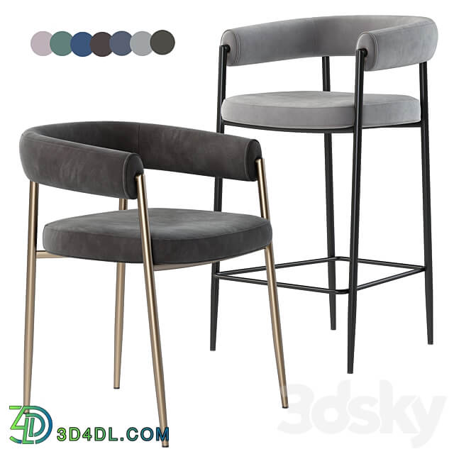 Deephouse. Bar stool Manchester 3D Models