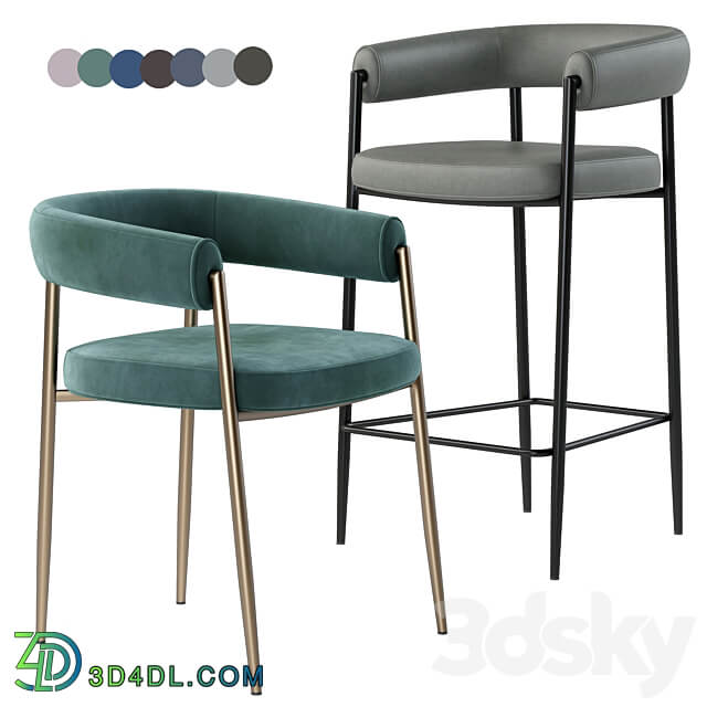 Deephouse. Bar stool Manchester 3D Models