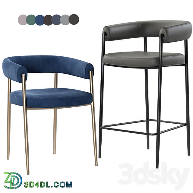 Deephouse. Bar stool Manchester 3D Models