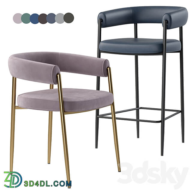 Deephouse. Bar stool Manchester 3D Models